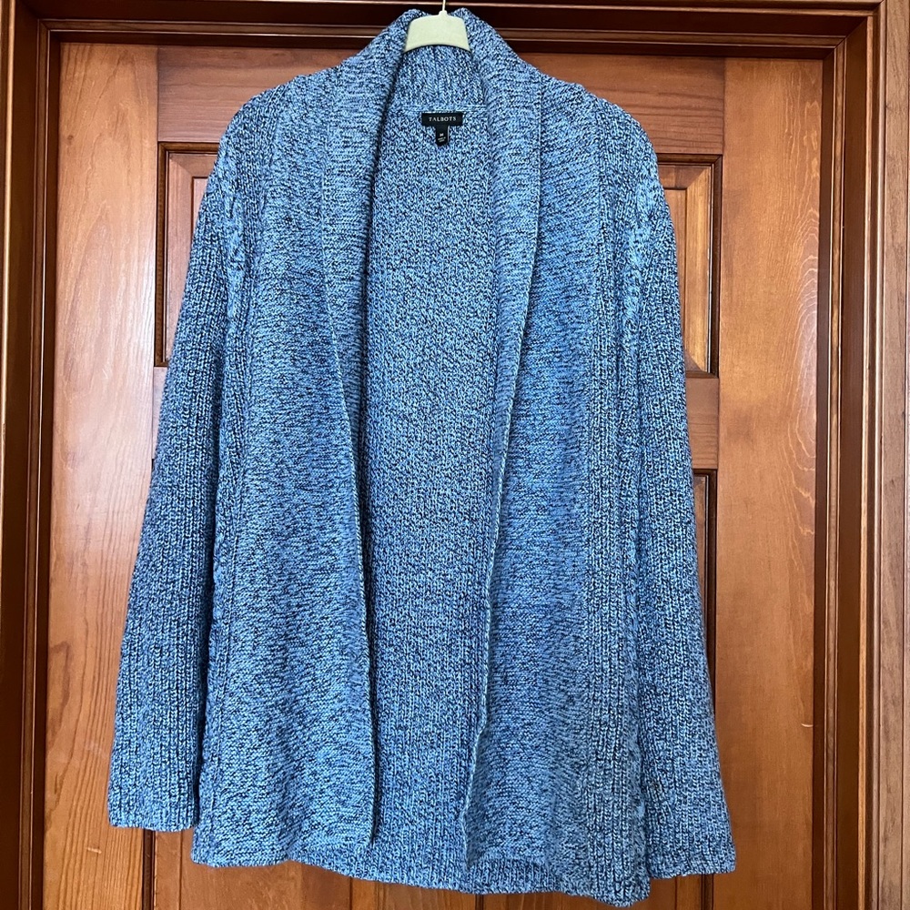 TALBOTS Blue Knit Cardigan